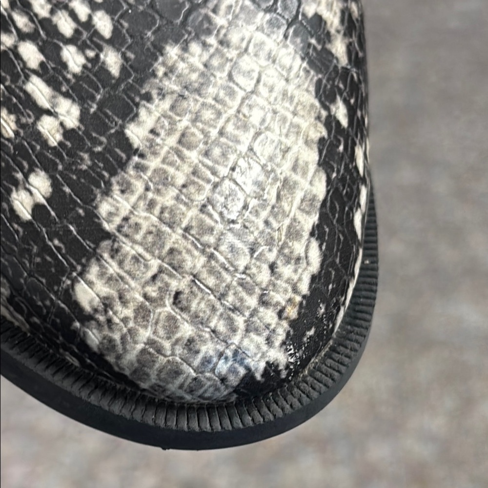 Steve Madden Devan Snakeskin Ankle Boots - Black and Grey - Picture 10 of 10